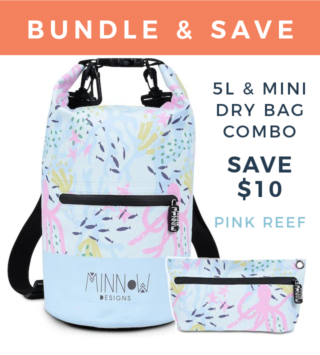5L &amp; MINI DRY BAG COMBO (PINK REEF)