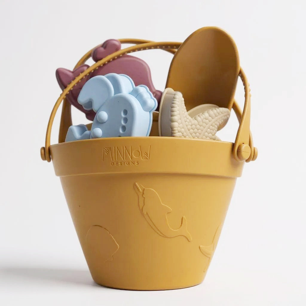 Silicone Beach Bucket Set (Mustard)